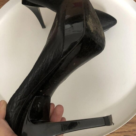 Alexander wang Black Leather Heels 37 - Picture 5 of 6